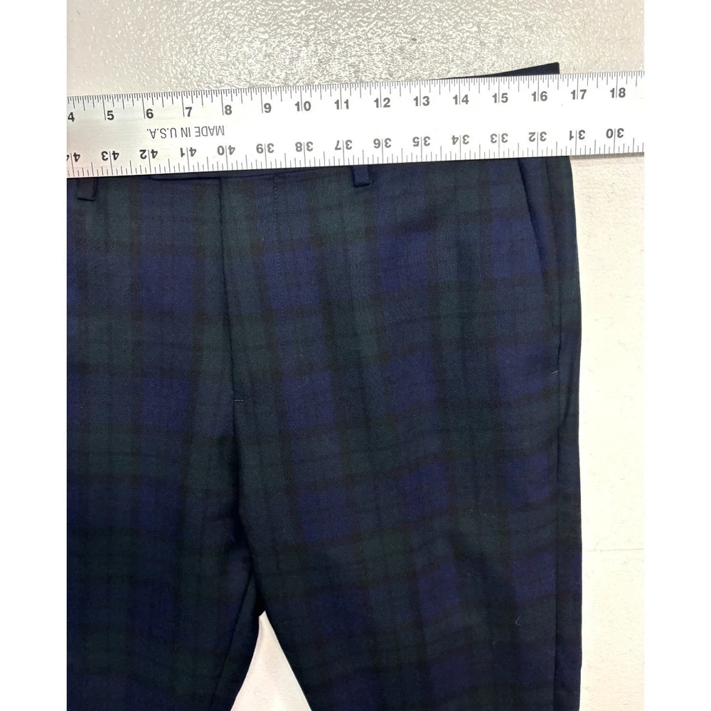 Banana Republic 31x29 Blackwatch Tartan Plaid‎ Dress Pants Wool Trousers Tapered